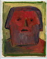 ©  Kourosh Bahar | paper apostle, 2002, oil/paper, 10x8.25