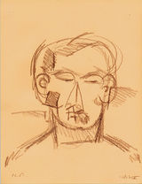 ©  Kourosh Bahar | portrait X, 11x8.5", brown pencil / paper