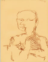 ©  Kourosh Bahar | portrait V, 11x8.5", brown pencil / paper