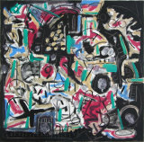 ©  Kourosh Bahar | Dwellers ii, 2003, oil+charcoal/canvas, 24x24"