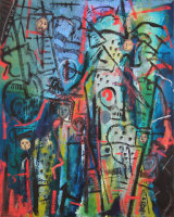 ©  Kourosh Bahar | Dwellers I, 2003, oil/canvas, 30x24"