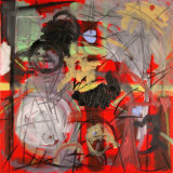 ©  Kourosh Bahar |  Red ii, 2003, oil+charcoal / canvas, 24x24"