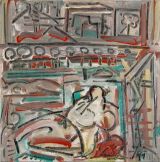 ©  Kourosh Bahar | #1, 2003, Oil+Charcoal/Canvas, 12x12"