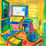 © Kourosh Bahar | yellow room, 2004, oil/canvas, 24x24"