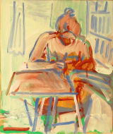 ©  Kourosh Bahar | K drawing, 2005, oil on wood