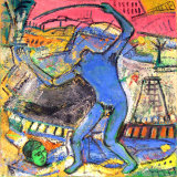 ©  Kourosh Bahar | flagellant, 2005, oil/canvas, 24x24"