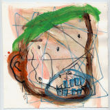 ©  Kourosh Bahar | head, 2005, acrylic &  pencil on paper, 8x8"