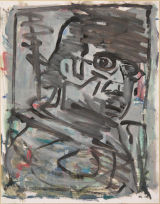 © Kourosh Bahar | selfpt, 2004, oil on paper, 14x11"