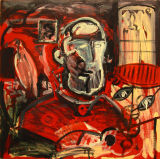 © Kourosh Bahar | artist in studio, 2006, oil/canvas, 24x24