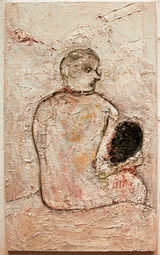 © Kourosh Bahar | pieta/double portrait, 2006, oil/canvas,44x36"
