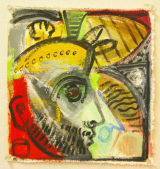 ©  Kourosh Bahar  |  livonian achamedian, 2007, acrylic / cut canvas, 11.5 x 10.5"