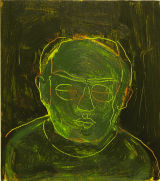 © Kourosh Bahar | green light, 2007, oil/wood, 9x8"