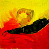 © Kourosh Bahar | head, 2007, oil/wood, 24x24"