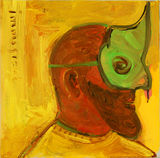 © Kourosh Bahar | Immigrant, 2007, oil/canvas, 12x12"