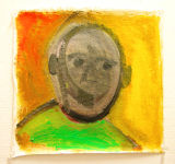 ©  Kourosh Bahar  |  livonian portrait, 2007, oil+acrylic / cut canvas, 10.5 x 11"