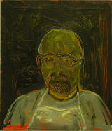 © Kourosh Bahar | selfpt w apron, 2007, oil/wood, 9x7.75"