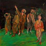 © Kourosh Bahar | witness, 2007, oil/canvas, 66x66"