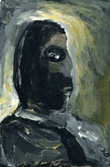 © Kourosh Bahar | chosen, 2010, acrylic/postcard, 6x4"