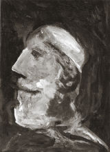 ©  Kourosh Bahar | believer, 2010, acrylic/postcard, 7x5"