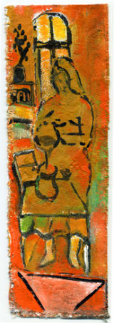 ©  Kourosh Bahar | milkmaid, 2009, acrylic / cut canvas, 9.5 x 3 1/8"