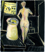 © Kourosh Bahar | nude and vase, 2010, graphite, acrylic / paper,