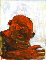 pawn, 2010, acrylic/postcard, 6.5 x 5"