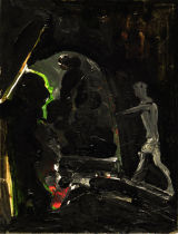 © Kourosh Bahar | plato's cave, 2010, acrylic/postcard, 6.5 x 5"