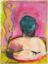 ©  Kourosh Bahar | Imagist IV, 2012-2014, acrylic + oil / paper, 10.75 x 8"