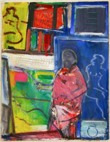 ©  Kourosh Bahar | Imagist V, 2012-2014, oil acrylic / paper, 11 x 8 3/8"