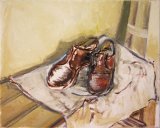© Kourosh Bahar | work shoes, 2011, oil on linen, 16x20", depth 1.5"