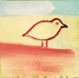 © Kourosh Bahar | a-bird-for-Kaveh, 2013, oil/wood, 5.75 X 6"