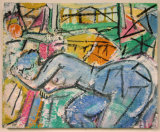 ©  Kourosh Bahar | interior with sleeping figure, 2015-2016, oil/wood, 9 1/8 x 11" by 3/4" in thickness