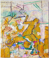 ©  Kourosh Bahar | acropolis, 2006 / 2012-2015, oil/canvas, 18x15"  by  3/4" thickness