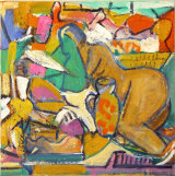 ©  Kourosh Bahar | entertainers, 2014-2015, oil on canvas-board, 12x12"