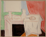 © Kourosh Bahar | variation on Derain, 2016, oil+pencil / canvas, 8x10"