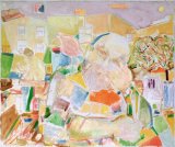 © Kourosh Bahar  |  artist & model #3, 2016, pencil+oil / unstretched-canvas, 20x24"