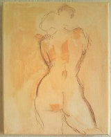 KB2016 - nude aft anon - oil chalk can - 8x10 ~DSCN4736~W800 = © 2016 Kourosh Bahar