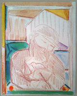 © Kourosh Bahar | auto-portrait x, 2016-2017, oil+pencil/canvas, 10x8"