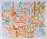 © Kourosh Bahar | Bustan, 2017, oil/unstretchd-canvas, 32.25x 40" [Painting Area: 30x36"]