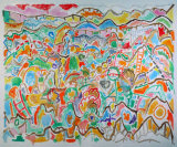 © Kourosh Bahar | Ecce Homo, 2017, oil/unstretchd-canvas, 55x64" [painted-area: 49x59"]