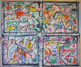 © Kourosh Bahar |  Composition Group #1, 2018, Oil/Canvas, 30x36"