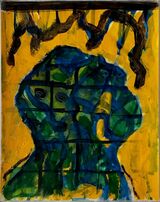 © Kourosh Bahar | autopt 7/20 ~ in the garden, 2020, acrylic/paper, 14x11"