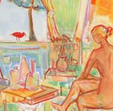 KB2022- Artist & Model w Red Bird - 20x16x0.75 - OilCan - 1.2 LB =IMG 1177~PvTmExy~Cp1=DET3