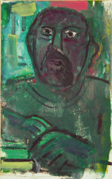 ©  Kourosh Bahar | Autoportrait #3, 2013, oil/paper, 11 X 7"