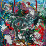 © Kourosh Bahar | minotaur, 2004, oil/canvas, 24x24"