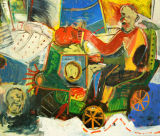 ©  Kourosh Bahar | headhunter, 2008, oil/canvas, 56x66"  by  2" in thickness