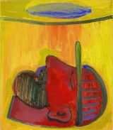 ©  Kourosh Bahar | headstand, 2008, oil/wood, 12x10.5"