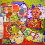 ©  Kourosh Bahar | kingpin, 2008, oil on rabbit-skin-glue-sized canvas, 36x36" by 1.5" in thickness