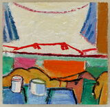 © Kourosh Bahar | Odalisque, 2012~2014, oil/wood, 6x6" by 1/2" thickness