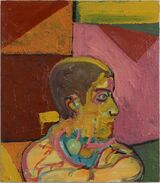 © Kourosh Bahar | Portrait-of-the-artist-as-a-young-man, 2009, oil/wood, 10x9"